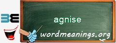 WordMeaning blackboard for agnise